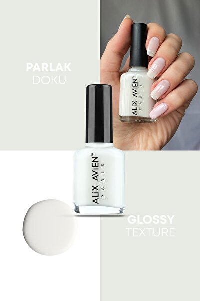 Alix Avien İnci Beyaz Oje 03 - Yüksek Pigmentli Uzun Süreli Kalıcılık Hızlı Kuruma - Nail Lacquer 03