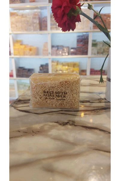 SABUNCU BABA 100% Natural Pumpkin Fiber Goat Milk Soap -120 Grams