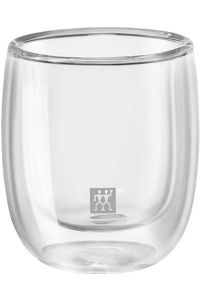 STOREMAX Ntwork Double Glass Set of 2 Espresso Cups, Transparent, 80 ml Art 1087243