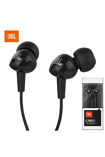 JBL C100Si Orijinal 3.5mm Kablolu Stereo Kulaklık Derin Bas Müzik Spor Kulaklığı Koşu Kulaklığı ...