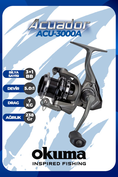 Okuma Acuador ACU-3000A 3+1 Bilye Spin Olta Makinesi
