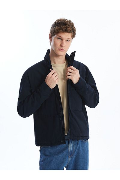LC Waikiki Lcwk Bequemer Herrenmantel mit Stehkragen