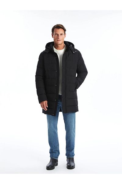 LC Waikiki Classic Standard Fit Hooded Men's Coat