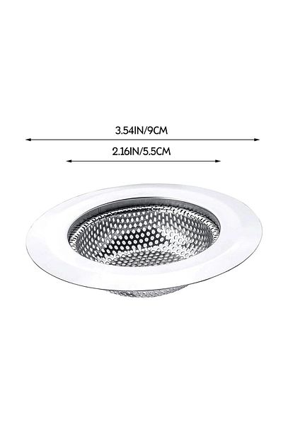 Rasanet Kitchen Water Sink Filter Mesh Strainer Stainless Steel 7.5 cm Diameter