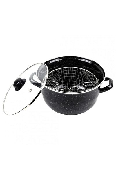 costurera 24 Cm Black Melted Frying Pot - Royaleks-69115