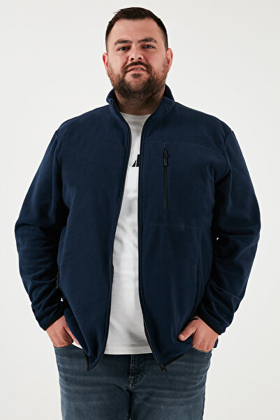 Buratti Ανδρική Ζακέτα Fleece με φερμουάρ Plus Size - Κανονική Εφαρμογή, ΖΑΚΕΤΑ με γιακά 5906028 Β