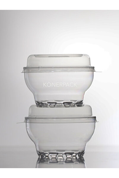 KONERPACK 50 adet Sert Plastik Profiterol Kasesi,Karmen Sütlü Tatlı Kasesi,Mi...