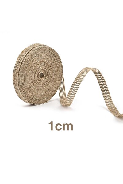 Choice لفافة الخيش 1 سم × 10 متر، شريط خيش الجوت 10 متر، حبل كتان أصفر، قوس د...