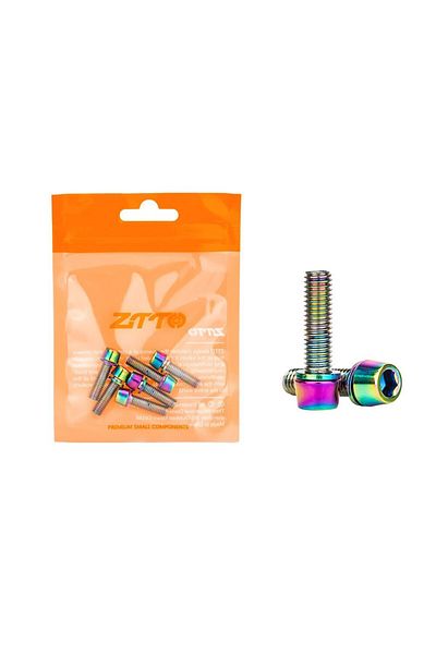 ZTTO Stem M5x18 RB x6 ZTTO Bicycle Rustproof Steel Stem Screw Colorful Rainbow Bolt Thread M5x18mm 5mm Sc