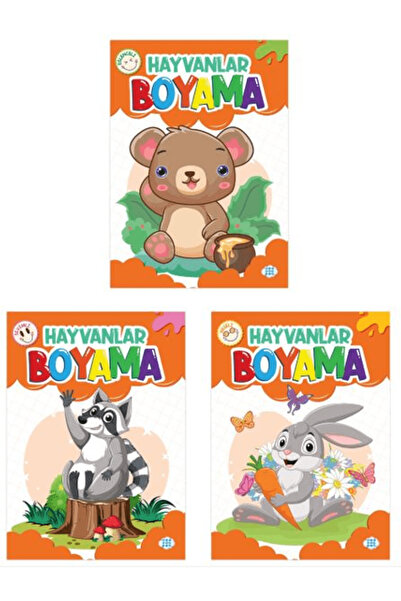 dokuzyayinlari كتاب تلوين الحيوانات (3 كتب) / جماعي / تسعة أطفال / 8789567456377