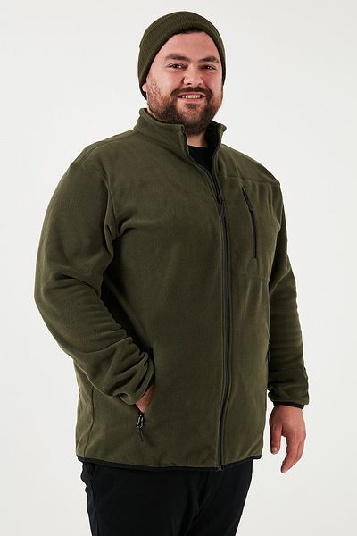 Buratti Ανδρική Ζακέτα Fleece με φερμουάρ Plus Size - Κανονική Εφαρμογή, ΖΑΚΕΤΑ με γιακά 5906028 Β