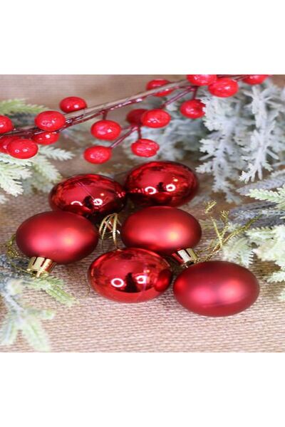 DÜVENCİ TİCARET Ornament pentru bradul de Crăciun, set de 6 bile de 4 cm