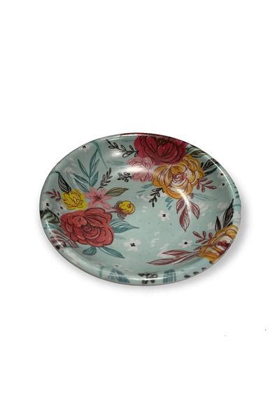 Mu Art Melamine Tea Plate Colorful Flower Patterned Melamine Plate Royaleks-71