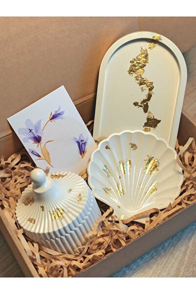 Mutlu Midye tabak kutu takı tabağı hediye kutusu