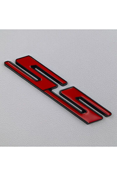 Choice ملصق ثلاثي الأبعاد معدني أحمر وأسود بشعار SS أحمر وأسود، يُلصق على صند...