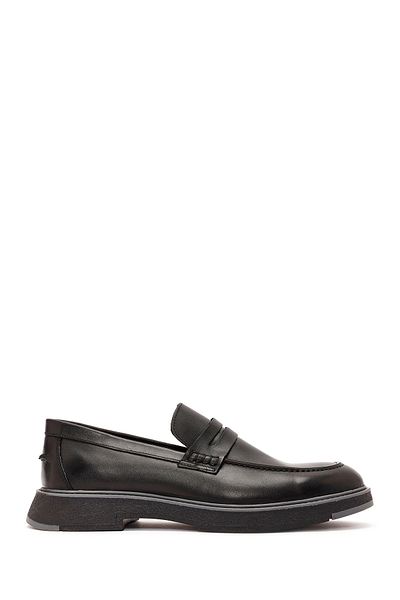 Derimod Men's Black Leather Casual Loafer 24Wfd 688318