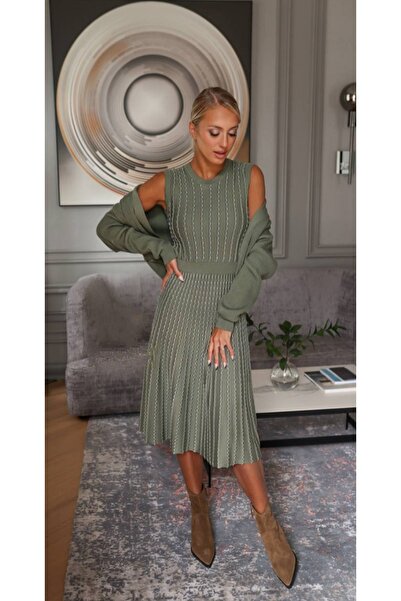 DAMGA Collection Rochie de damă din tricot cu model