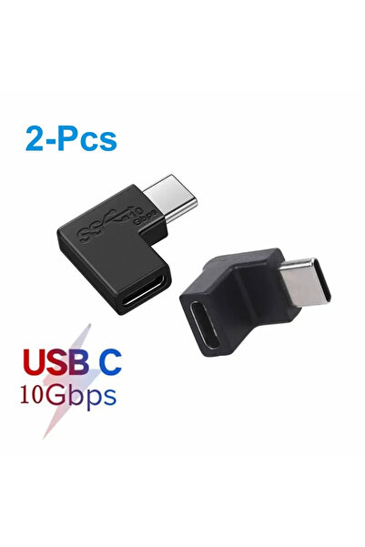 Choice 2Pack 90 Degree Type C Adapter USB C Male to Female Adapter Upward and...