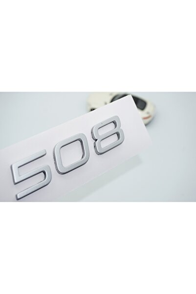 Genel Markalar Peugeot 508 Ön Kaput 2022+ Gri ABS Logo Amblem