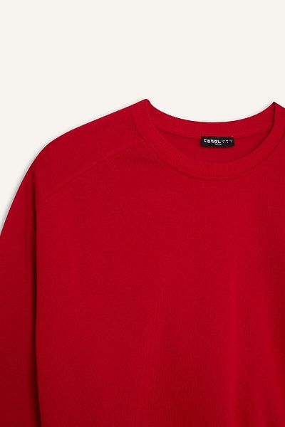 DeFacto Crew Neck Oversize Sweatshirt - Thick and Solid A4177Ax24Wn
