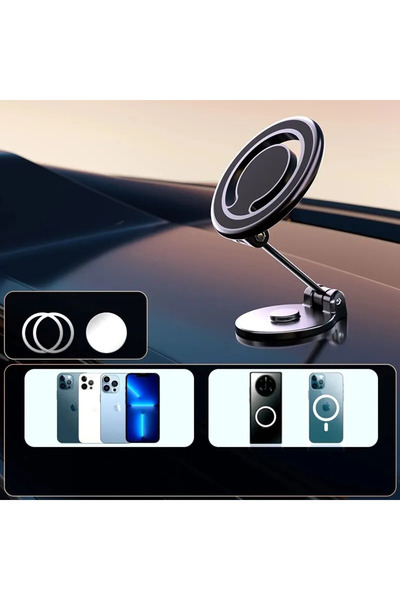 Vikefon Black Magnetic Car Mobile Phone Holder Magnet Car Bracket Mount Cell ...