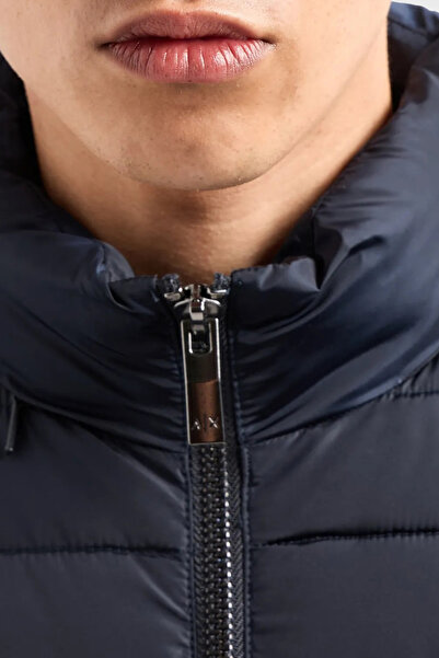 Armani Exchange Men's Stand Collar Logo Regular Fit Coat - 6Dzb37 Zn4Xz 1510