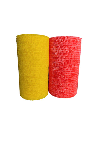 Nextone medikal Sarı-kırmızı Kendinden Yapışkanlı Bandaj 10cm*4,5m 2 Adet