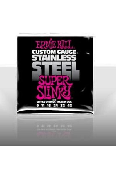 Ernie Ball P02248 Stainless Steel Super Slinky 09-42 Electric Guitar String