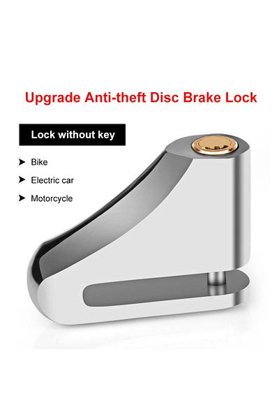 EAFC Motorcycle Waterproof  Disc Brake Lock  Anti-Theft Wheel Padlock with Keys for Motorcycles Scoote...