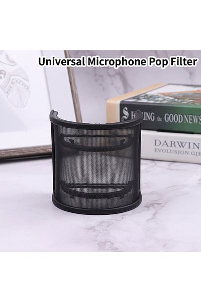 SDJZT 1pc Universal Microphone Pop Filter Condenser Microphone PC Studio Recording Metal Windscreen