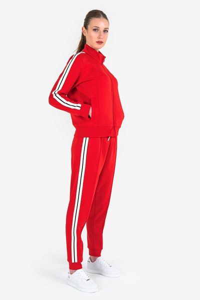Lescon 23Ntbs 002120003   Red Women's Zippered Sweatshirt