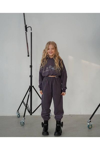 KOKOŞ BEBEK Latte Crop Tracksuit Set