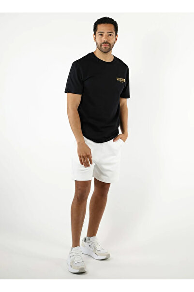 Moschino Bisiklet Yaka Desenli Siyah Erkek T-Shirt 241V3A0715