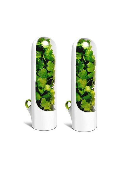 Choice 2pcs 1/2/3pcs Herb Saver Storage Container Fresh Herb Keeper Vanilla Vegetables Fresh Preservation B