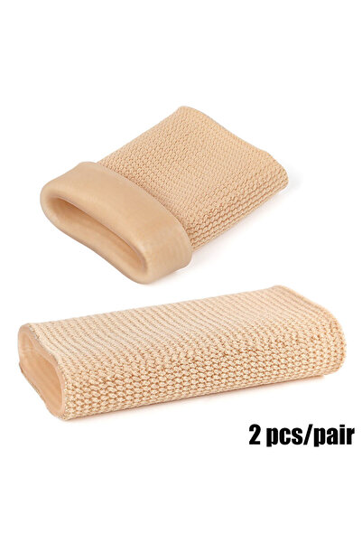 Choice 2 Pcs - Beige Ankle Gel Sleeves, Padded Skate Socks, Foot Cushion & Protection for Figure Skating, I