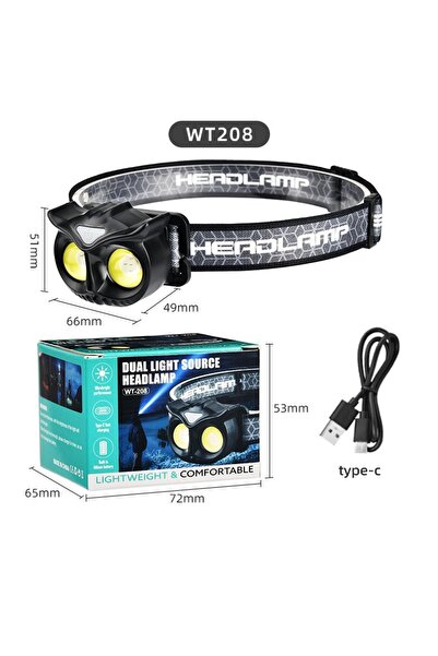 Choice WT208 Rechargeable Owl Cob Headlamp Type-c Rechargeable Headlight Port...