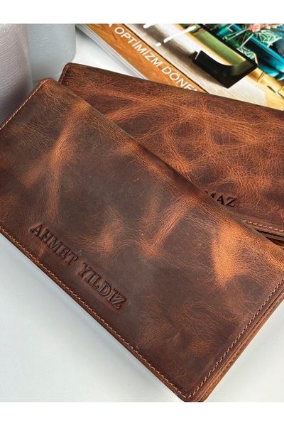 Westpolo Kişiye Özel İsimli Telefon Bölmeli Hakiki Deri Cüzdan Paraportföy