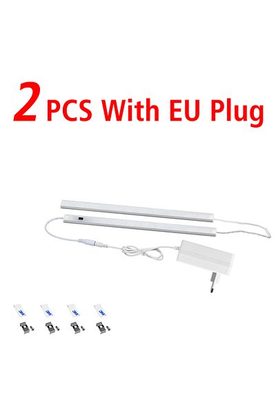 AIMENGTE 50cm White 2pcs Under Cabinet Sensor Light Furniture Led Light Table Kitchen Lighting Hand Sweep Mot