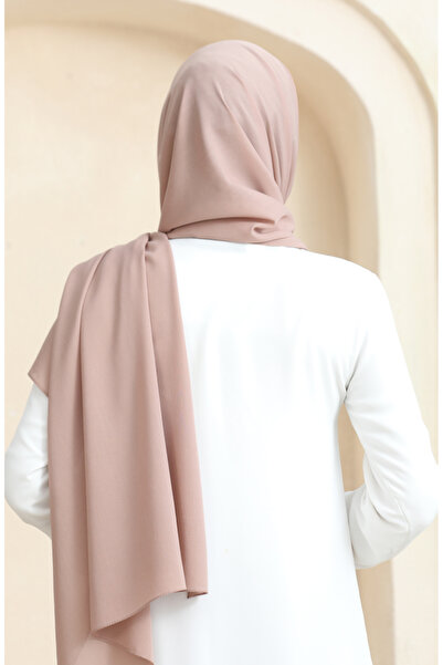 sefamerve Krep Düz Şal 81077-03 Açık Kahve