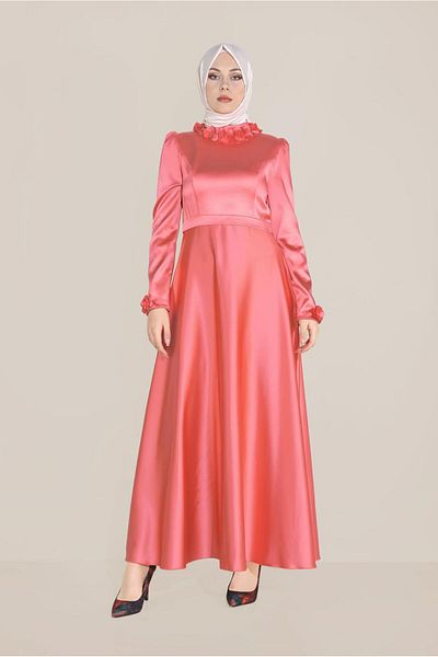 Alvina Floral Embroidered Collar - Dress 40677