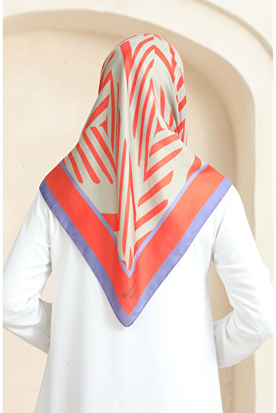 sefamerve 19092-18 Model Beige Orange Soft Cotton Scarf