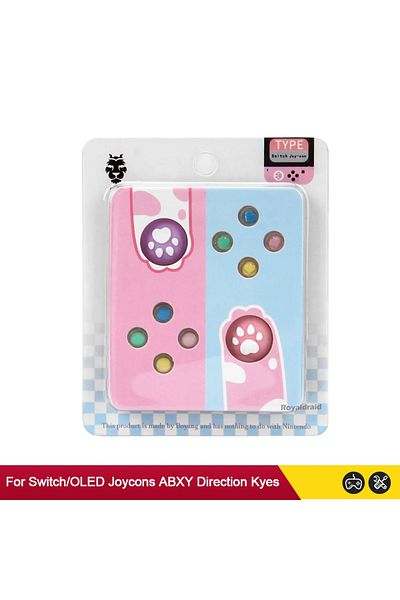 Choice غطاء مقبض عصا التحكم Joycons لمفتاح اتجاه Abxy ملون ملون لـ Ni