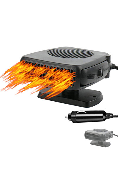 Choice مروحة تبريد وتدفئة للسيارة، سوداء اللون، تعمل بجهد 12 فولت/24 فولت، بقدرة 200 واط، محمولة، لتسخين وتبريد زجاج السيارة الأمامي.