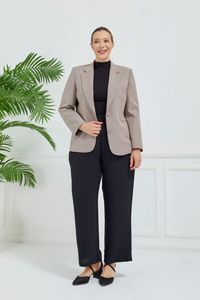 Fagi Γυναικείο κλασικό μπουφάν με κουμπιά με καρό