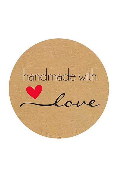 Choice 1 Inch Round Natural Kraft Paper Holiday Baking Decoration Letter Craft Supplies Handmade Love St...
