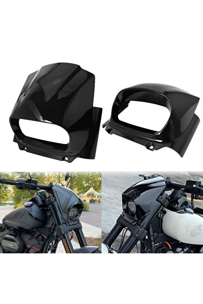 Choice Motorcycle Light Black Front Headlight Fairing Cover For Harley M8 Sof...