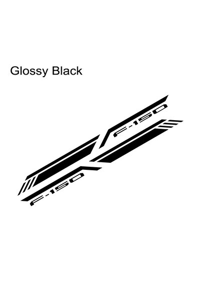 Choice Glossy Black For Ford F150 Raptor Lariat Limited Pickup Bed Side Stick...