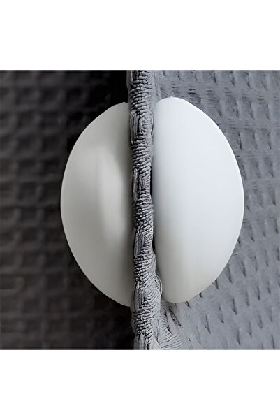 Choice 2 pair white Round 360° Silicone Wrapped Magnetic Shower Curtain Weigh...