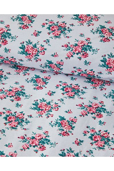 English Home Blue Rose Harmony Single Duvet Cover Set