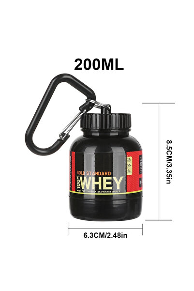 Choice 200ML D 100/200ml Portable Protein Powder Supplement Container Lightweight Leakproof Storage Bottle